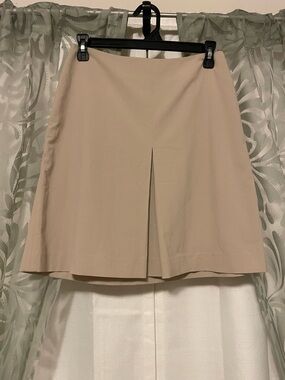 The Limited Beige Front-Pleat Skirt